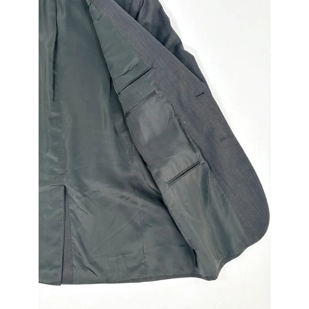 Jos A Bank Traveler's Collection Tailored Fit‎ 42R Wool 2 Btn Black Suit Blazer